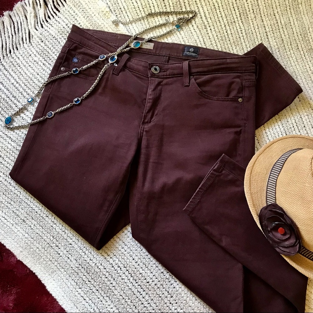 AG Women Burgundy Jeans Size 27